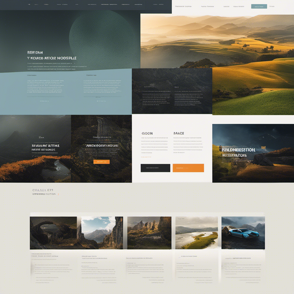 An image showcasing a minimalist 5-page website design, featuring a sleek homepage with a hero image, a gallery page with grid layout, a contact page with a simple form, and an elegant navigation menu