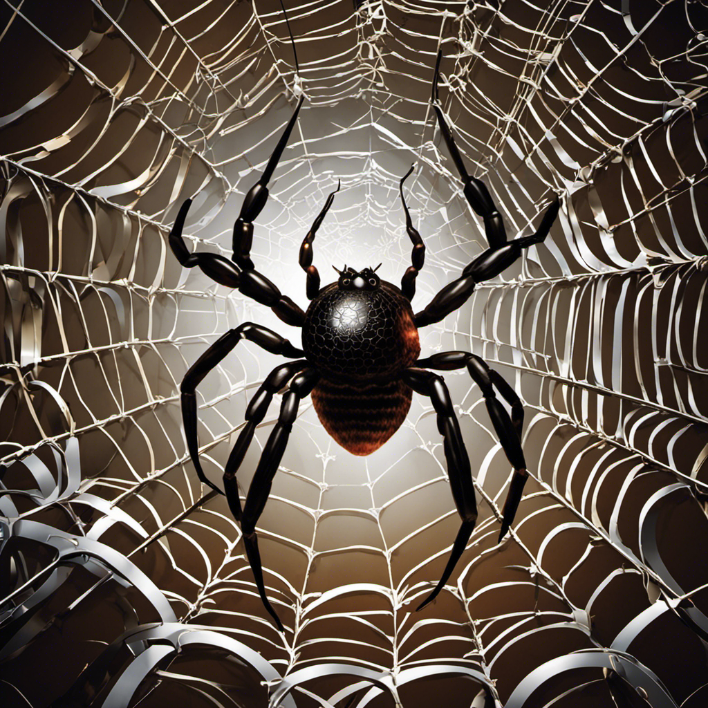 An image of a spider crawling through a web of interconnected links and pages, with various search engine logos hovering above