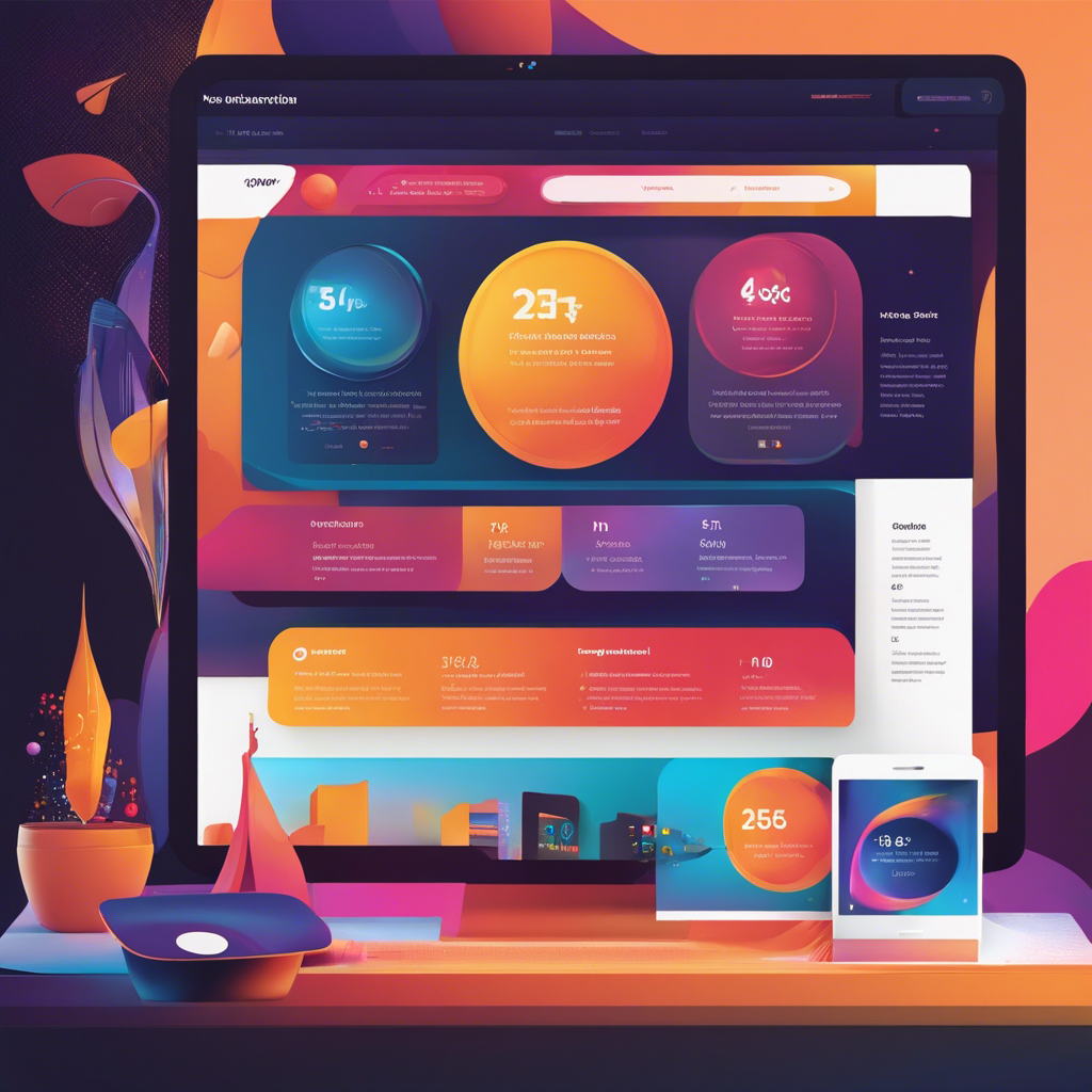 An image showcasing a sleek website interface with vibrant, fluid animations that captivate users