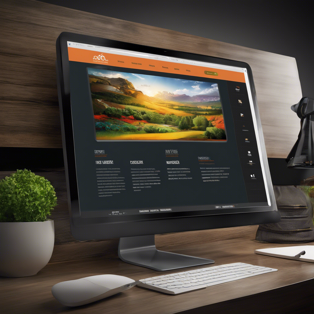 An image showcasing a desktop computer screen displaying a selection of beautifully designed WordPress themes tailored for local businesses