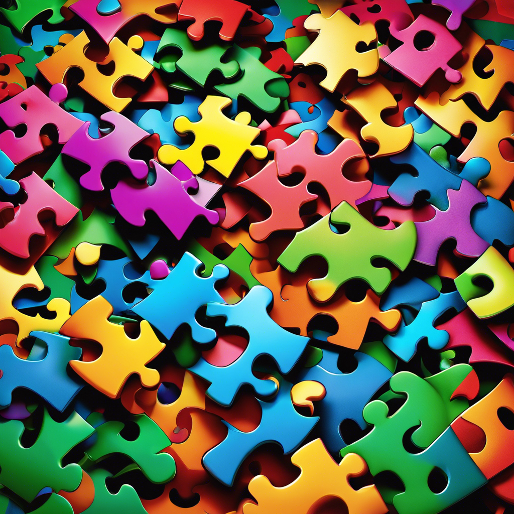 An image displaying a diverse array of colorful puzzle pieces, each representing a different CMS option, like WordPress and Drupal, fitting together perfectly, symbolizing the process of choosing the ideal CMS for your website