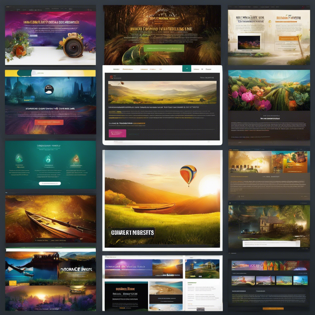 an image showcasing a diverse array of vibrant and eye-catching content types, such as blog posts, videos, infographics, and podcasts, all seamlessly integrated into a visually appealing WordPress website design