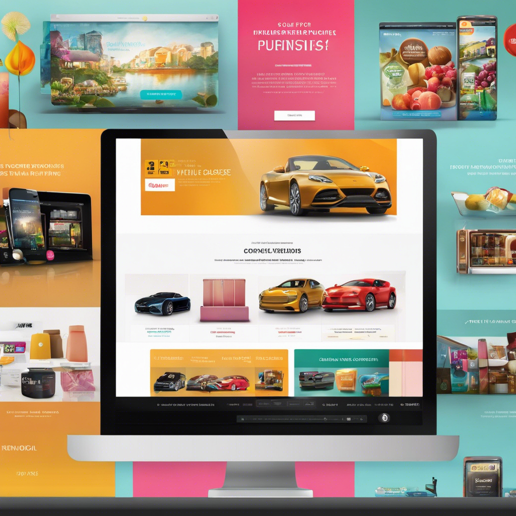 An image showcasing a sleek, user-friendly e-commerce website interface with vibrant product images, intuitive navigation menus, secure payment options, and a seamless checkout process, enticing visitors to make purchases