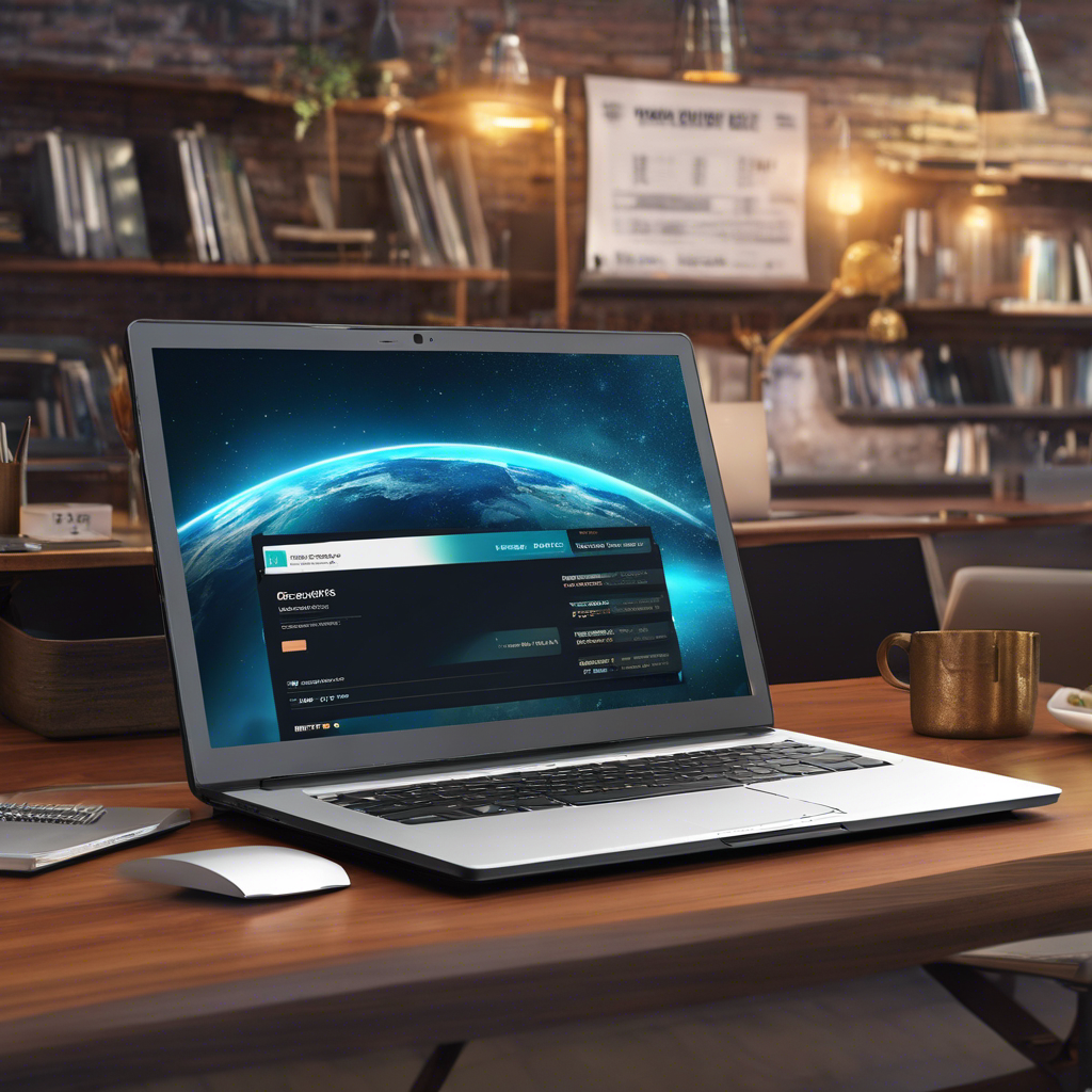 An image showcasing a sleek, modern laptop with a price tag symbolizing the cost of maintaining a Wordpress website for a small business in 2024