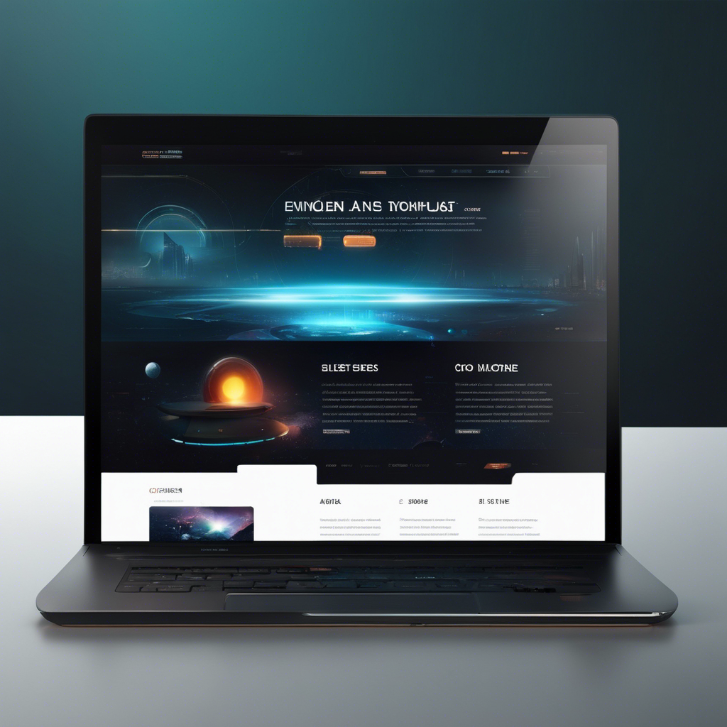 An image depicting a sleek, futuristic website interface with an elegant color scheme and intuitive navigation