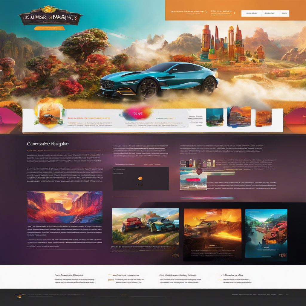 An image showcasing a visually stunning microsite, with vibrant colors, sleek typography, and intuitive navigation