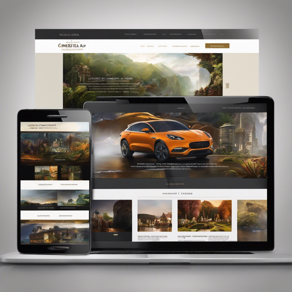 An image that showcases a responsive website design, with a desktop, tablet, and smartphone side by side, displaying seamlessly optimized content, fluid layouts, and intuitive navigation, ensuring flawless experiences across all devices